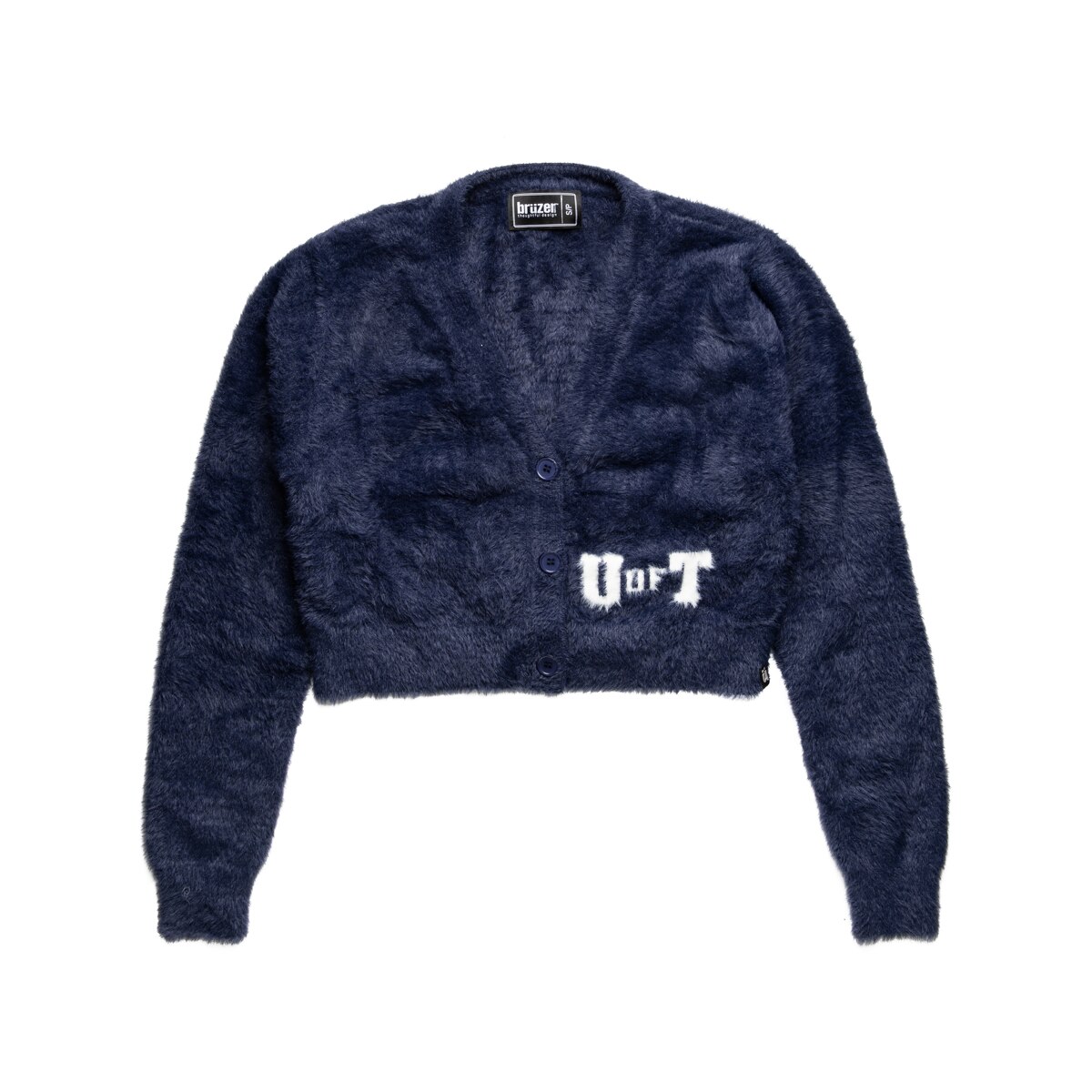 Women's U of T Fuzzy Cropped Cardigan | Bruzer